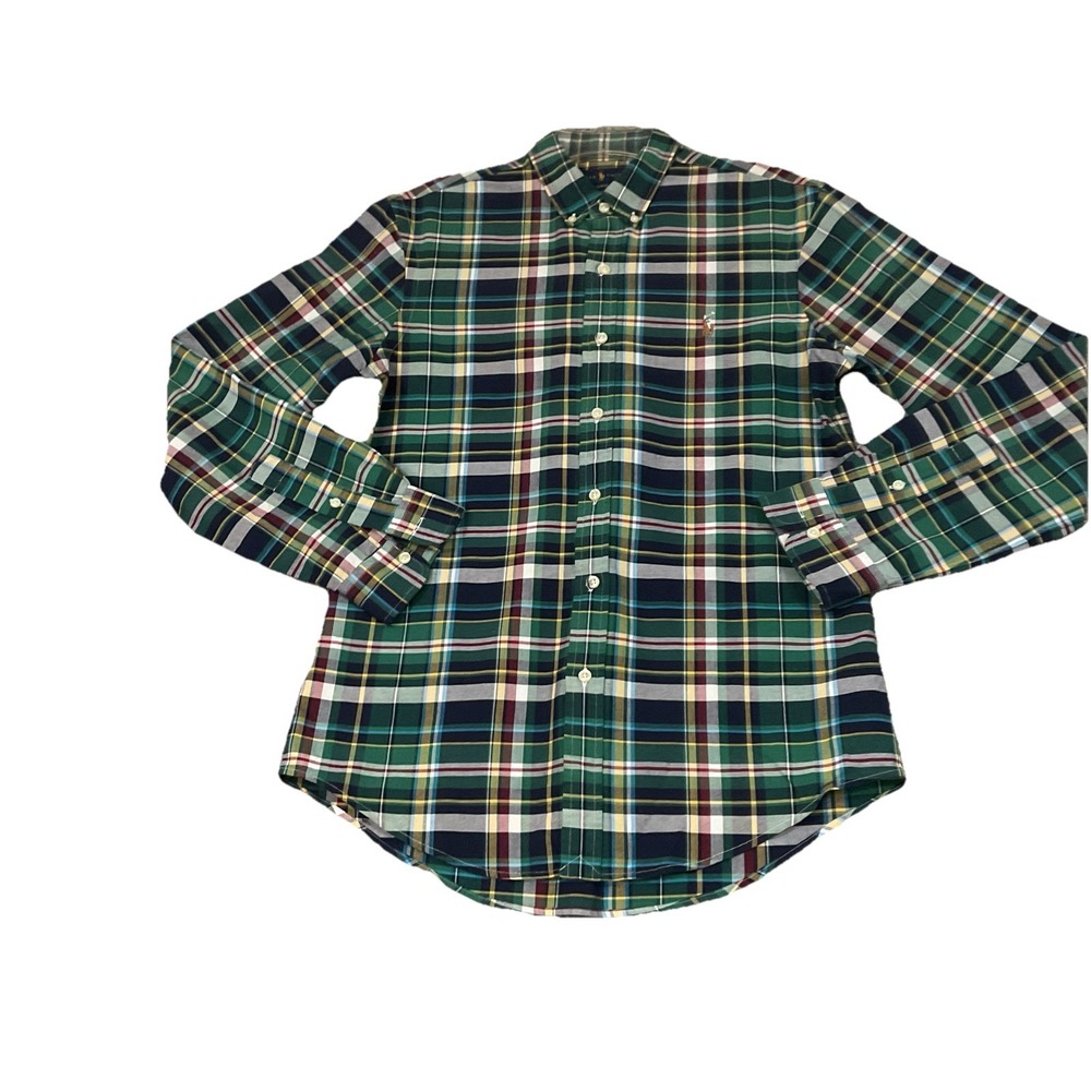 Polo by Ralph Lauren Western Plaid Sz M  Long Sleeve Slim Fit Button Shirt